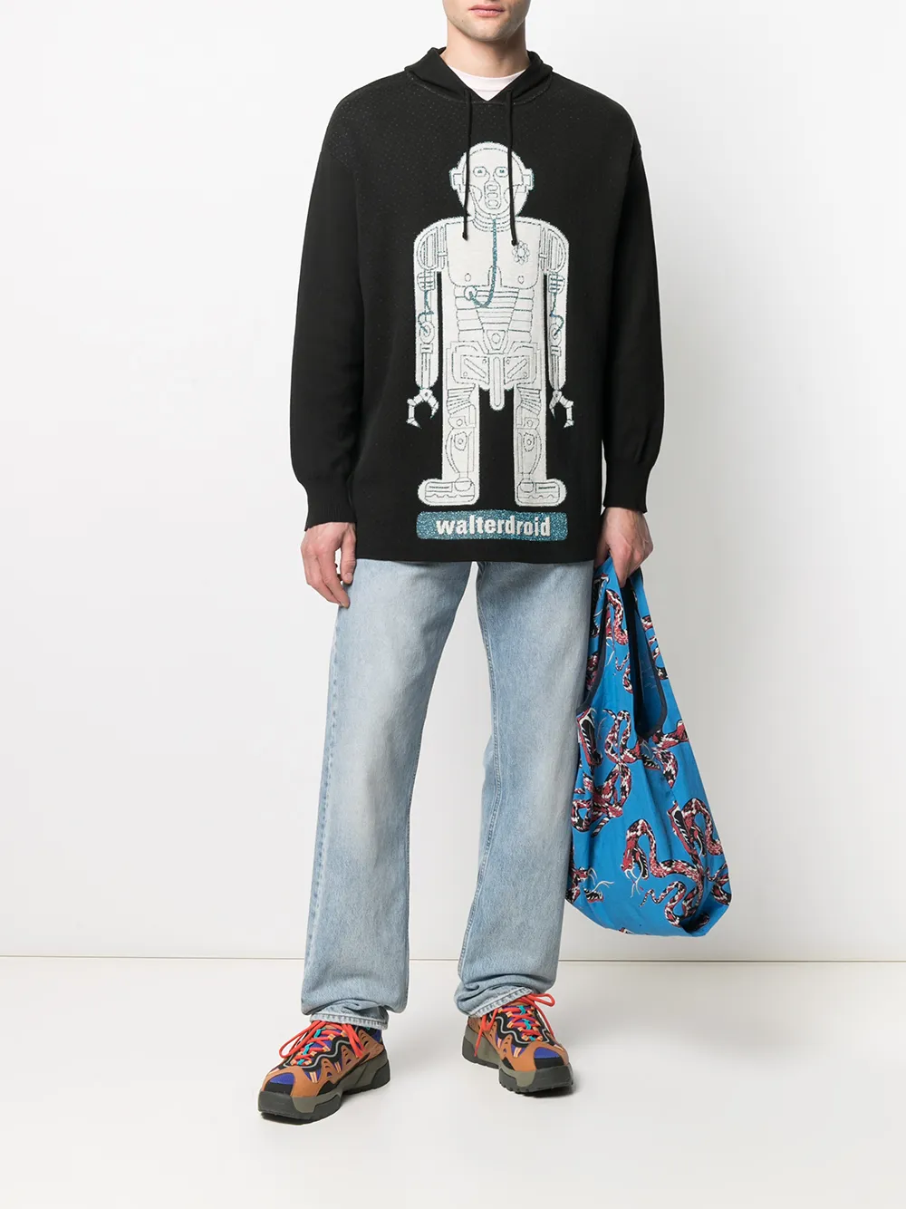Walter Van Beirendonck Pre-Owned Gestrickter Walterdroid Hoodie | Image 2