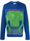 Walter Van Beirendonck Pre-Owned Computer long-sleeved T-shirt - Blue