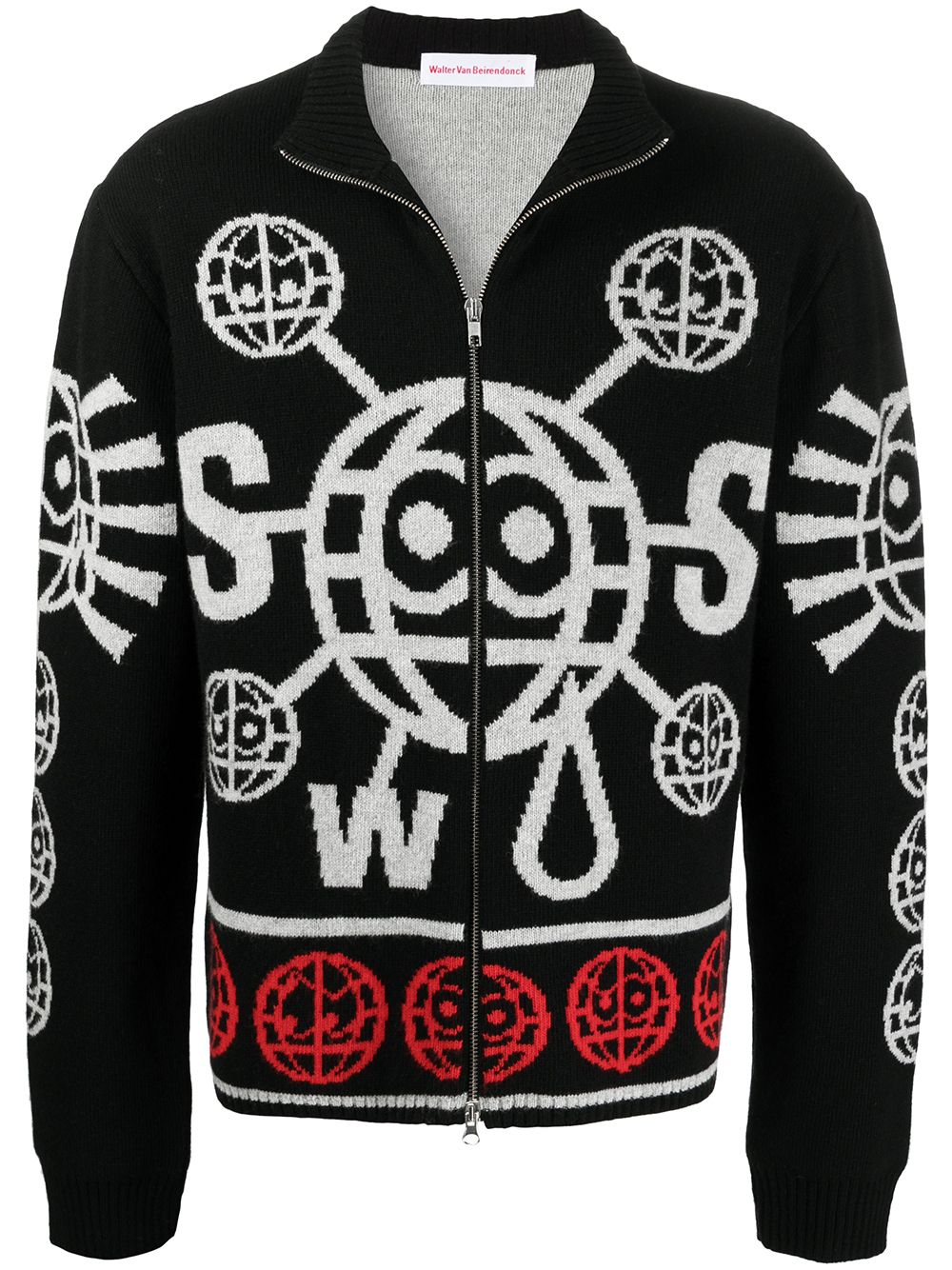 WorldpiweekShops - Owned Globe zip knit jacket parties black 3003
