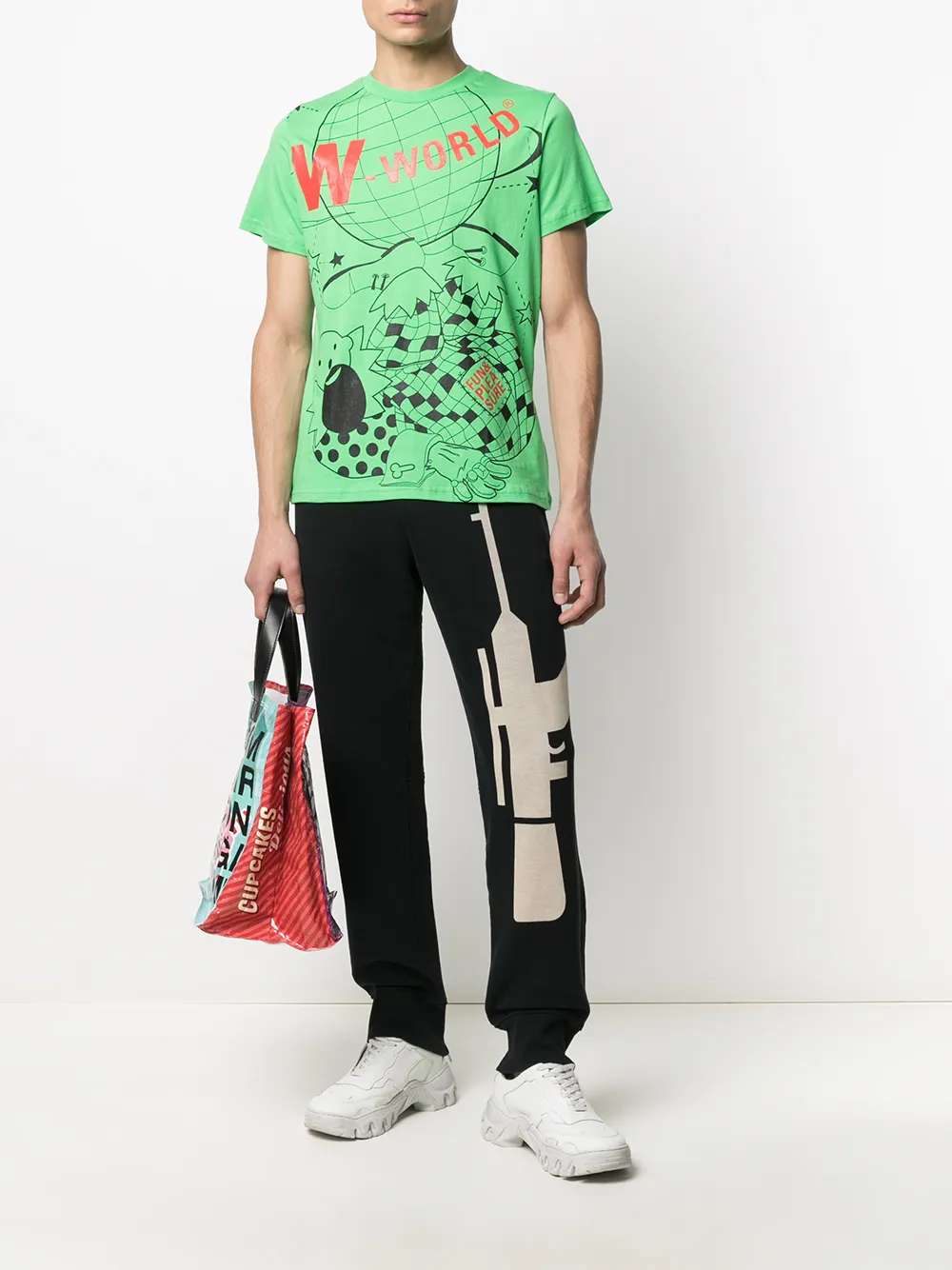 Walter Van Beirendonck Pre-Owned Trainingsbroek met print - Zwart