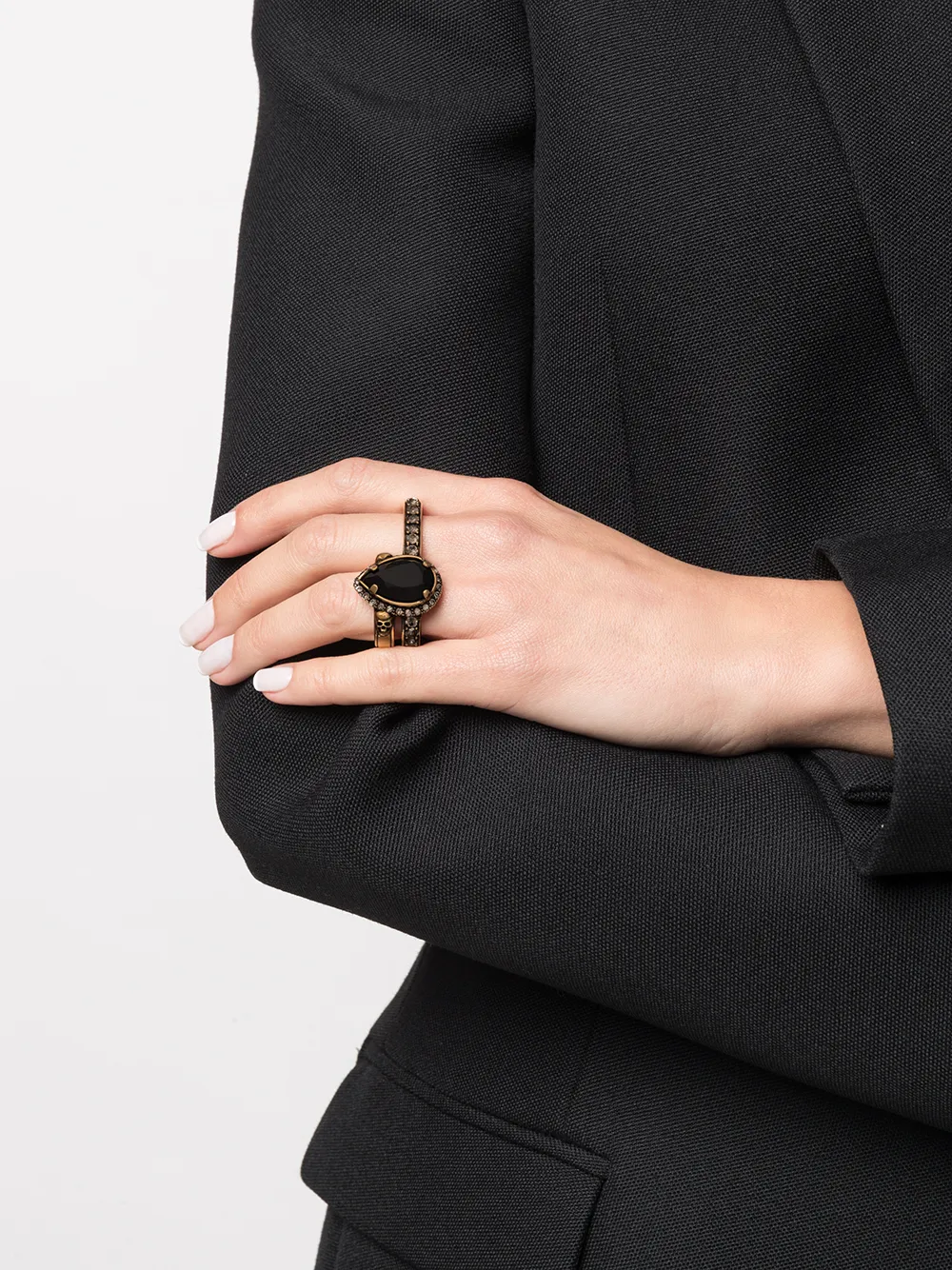 фото Alexander mcqueen кольцо с камнями