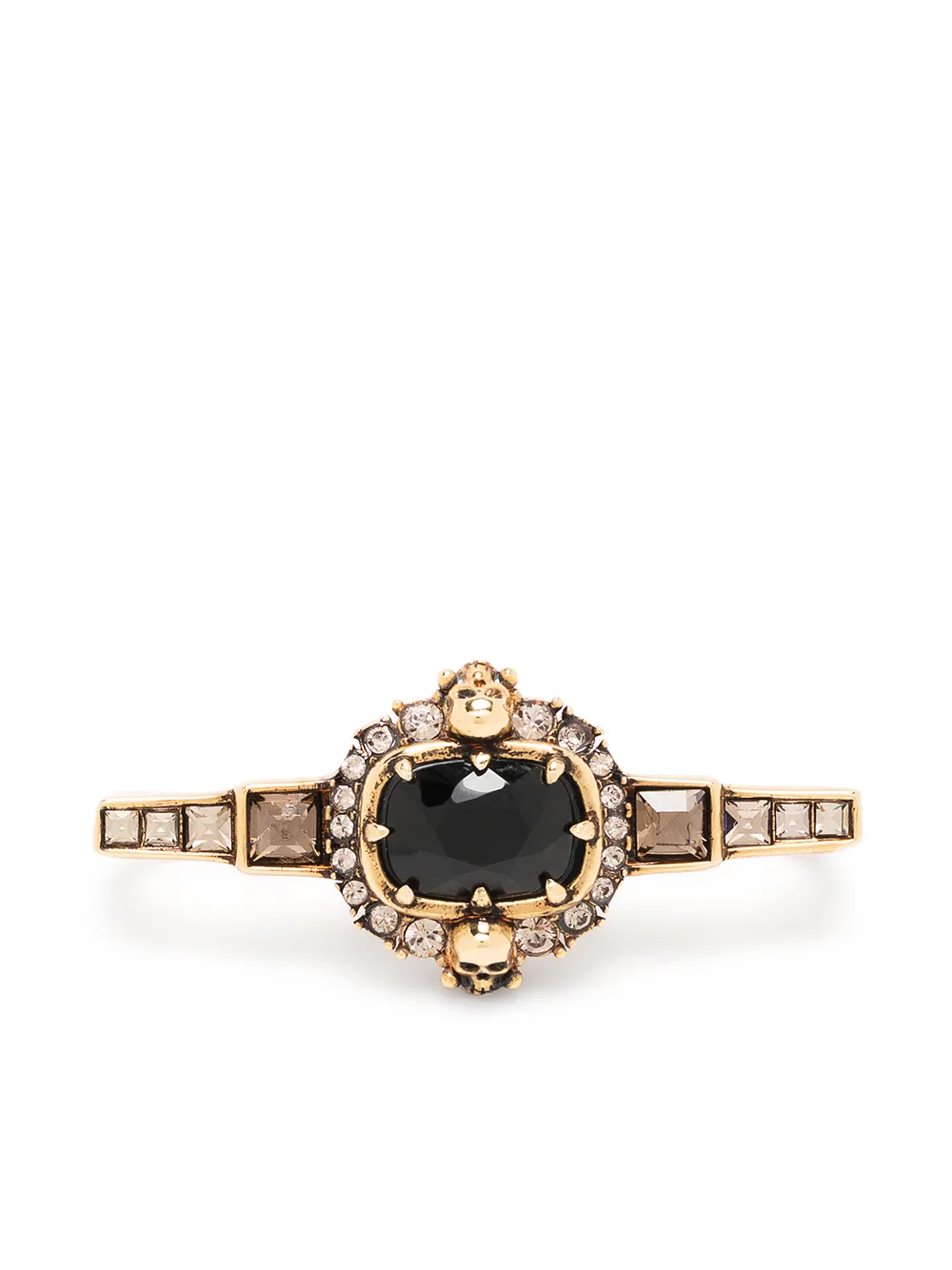 

Alexander McQueen arete con apliques - Negro