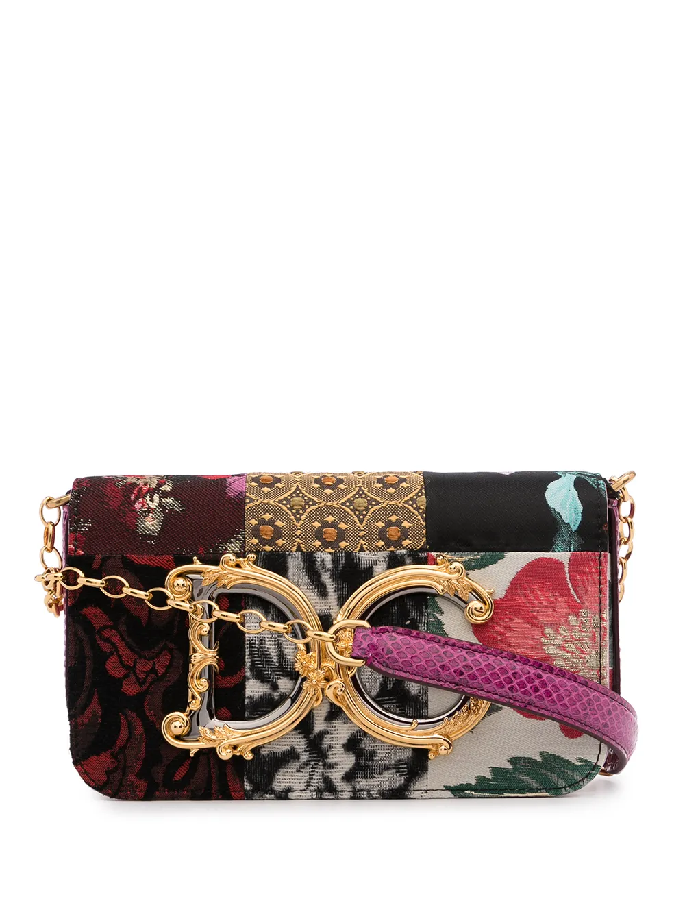 фото Dolce & gabbana сумка через плечо dg girl в технике пэчворк