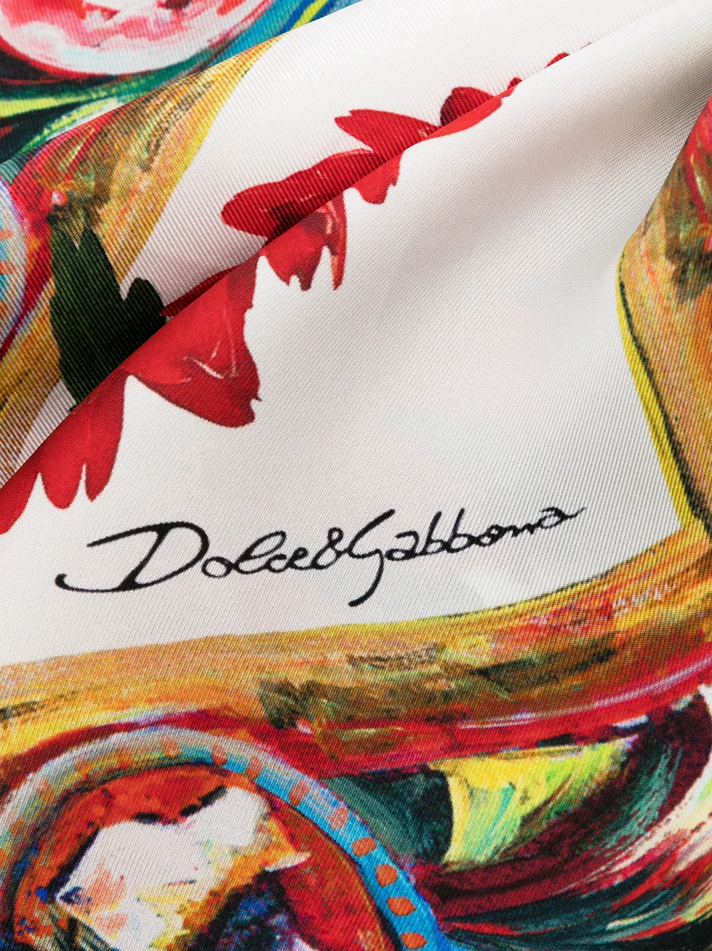 фото Dolce & gabbana платок с цветочным принтом