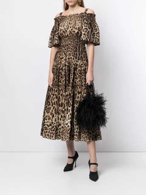 Dolce & Gabbana leopard-print midi dress F68E1THS5E3 - 1