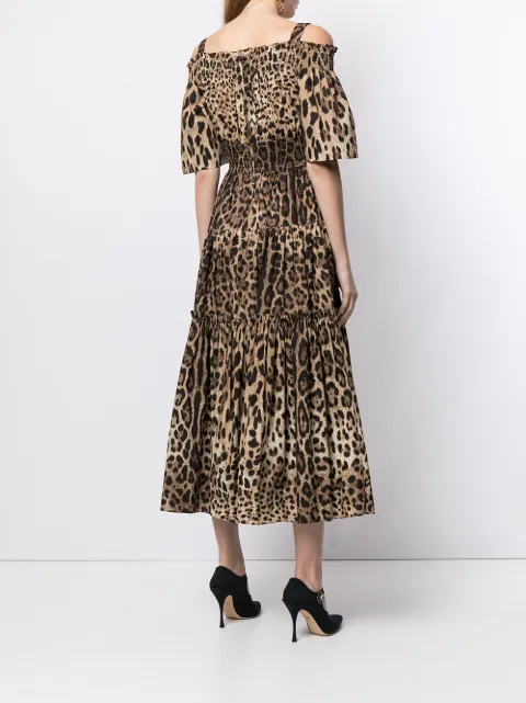 Dolce & Gabbana leopard-print midi dress F68E1THS5E3 - 3