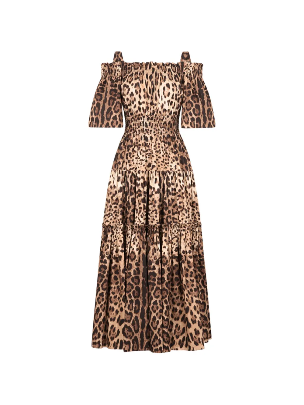 Dolce & Gabbana leopard-print midi dress