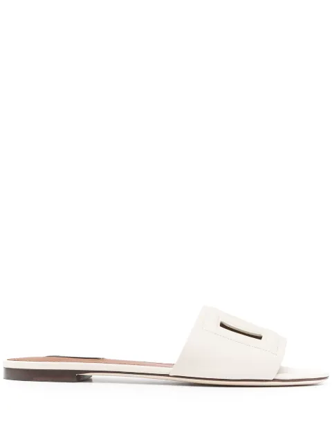 Dolce & Gabbana - Black Logo Rubber Sandals - Babyshop.com
