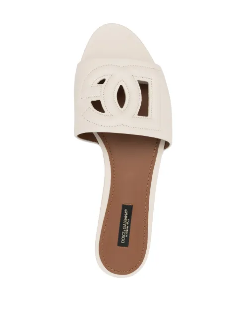 Dolce & Gabbana cut-out DG Flat Sandals - Farfetch