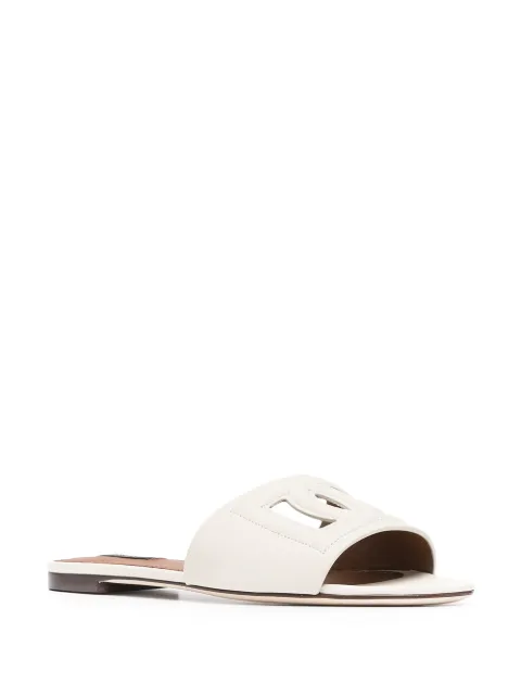 Dolce & Gabbana cut-out DG Flat Sandals - Farfetch