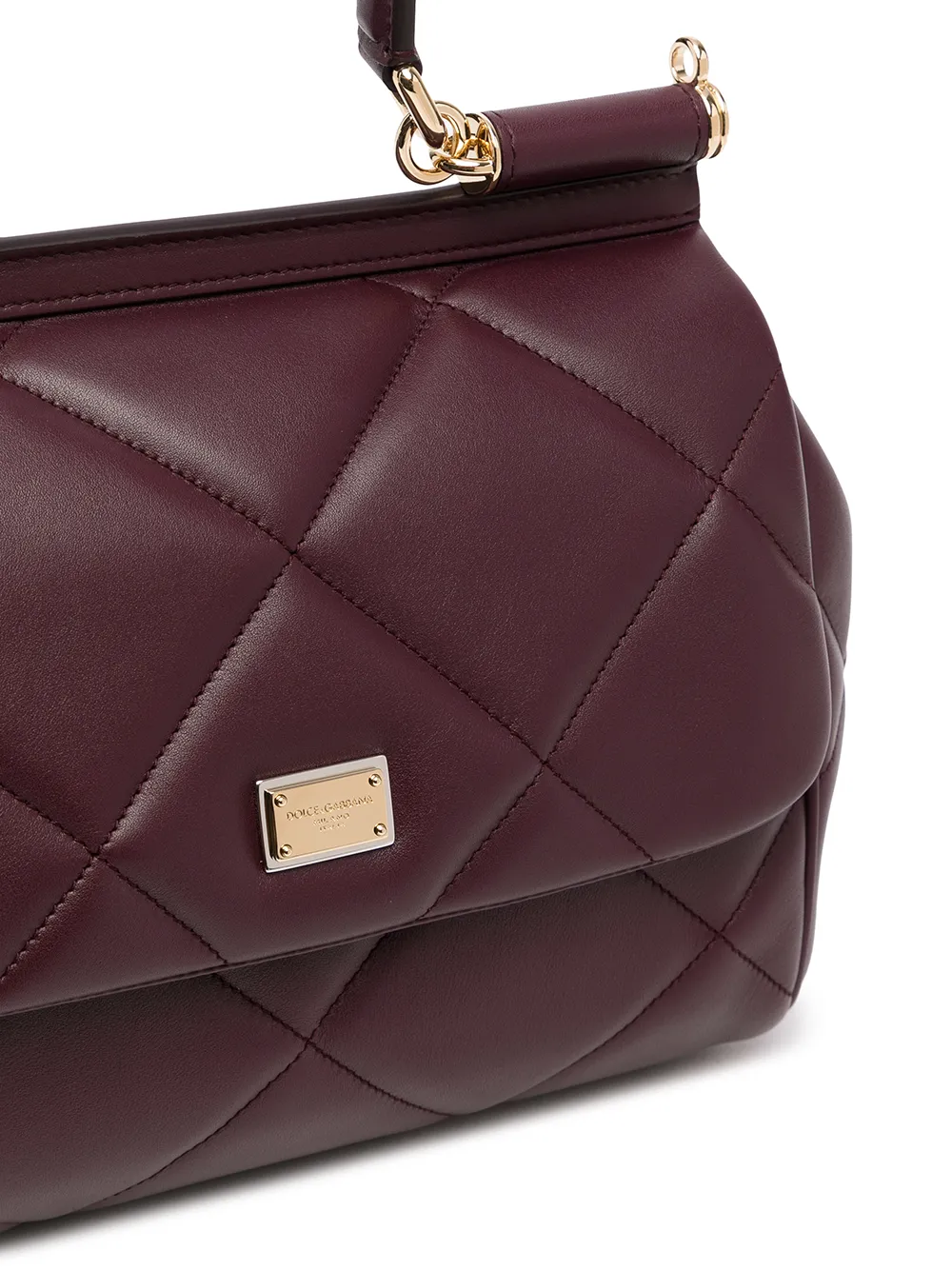 фото Dolce & gabbana стеганая сумка sicily среднего размера
