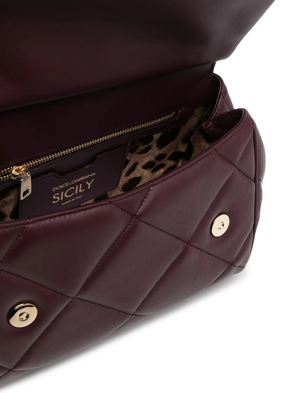 фото Dolce & gabbana стеганая сумка sicily среднего размера