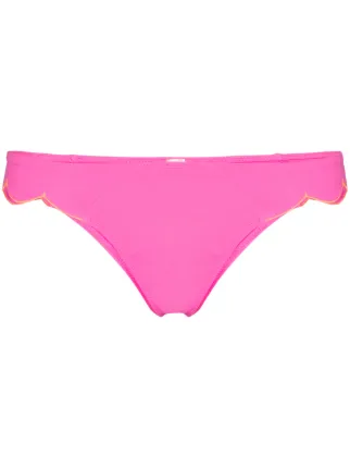 Shop Agent Provocateur Lorna scallop-edge bikini bottom with ...