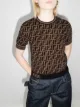Image 2 of Fendi FF print knitted top