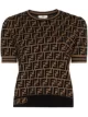 Image 1 of Fendi FF print knitted top
