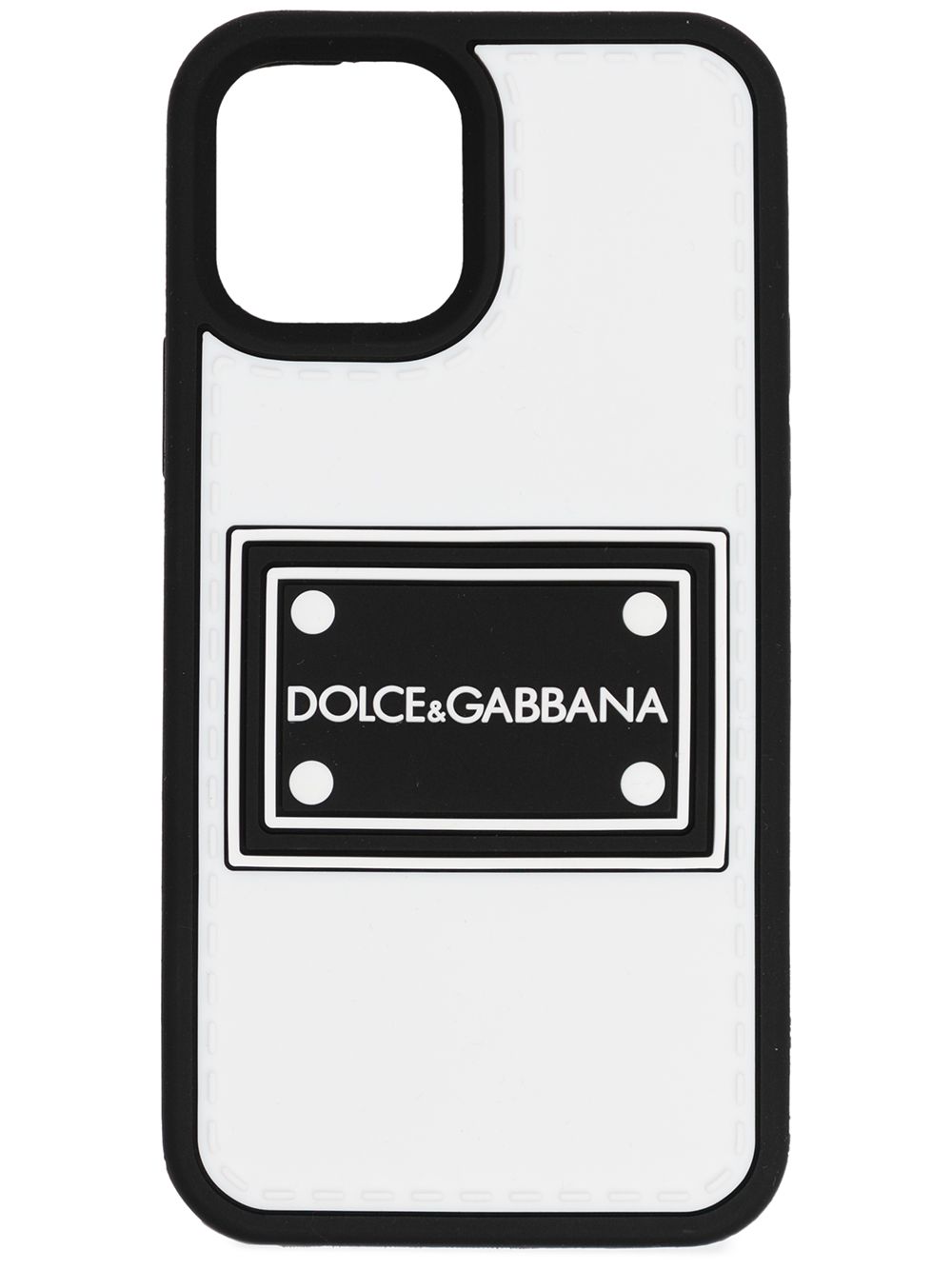 Dolce & Gabbana Logo-patch Iphone 12 Pro Case In Black
