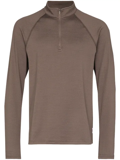 Reigning Champ توب بأكمام طويلة وسحاب نصفي