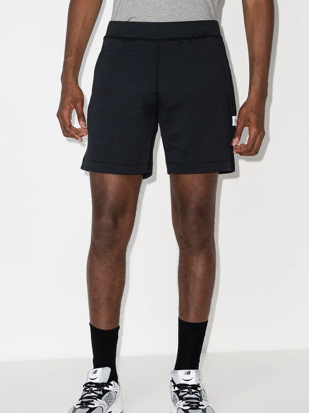 Reigning Champ Trainingsshorts met logopatch - Zwart