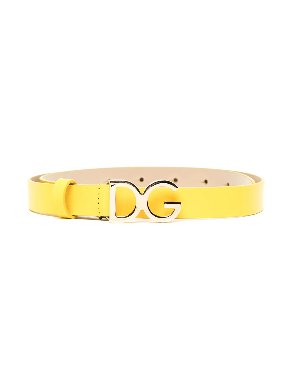 

Dolce & Gabbana Kids cinturón con placa del logo - Amarillo