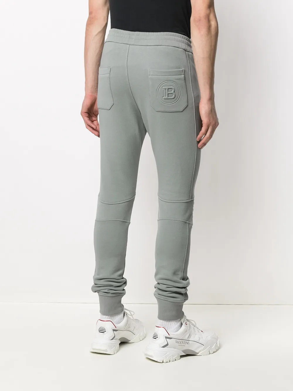 фото Balmain спортивные брюки с тисненым логотипом