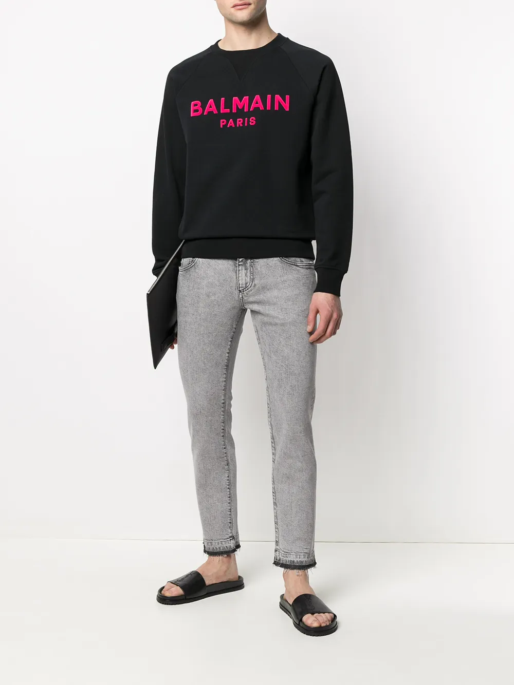фото Balmain толстовка с длинными рукавами и логотипом