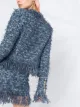Balmain fringed tweed blazer