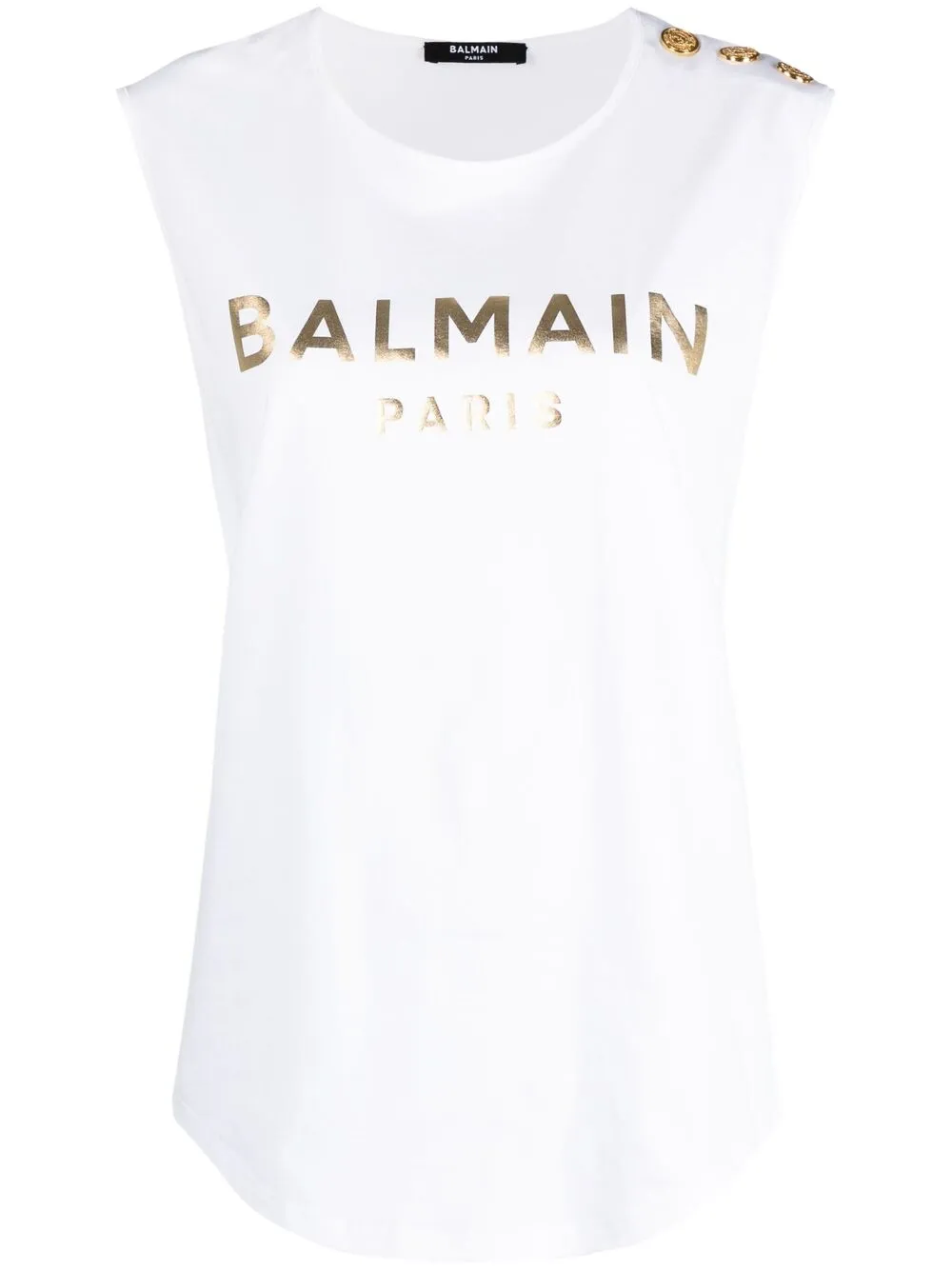 фото Balmain футболка без рукавов с логотипом