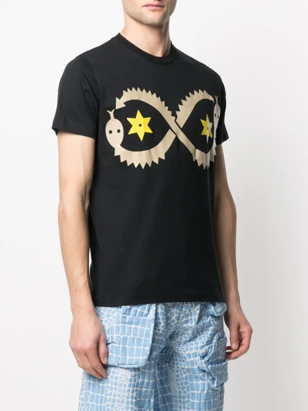 Walter Van Beirendonck Pre-Owned Snake-print T-shirt | Black