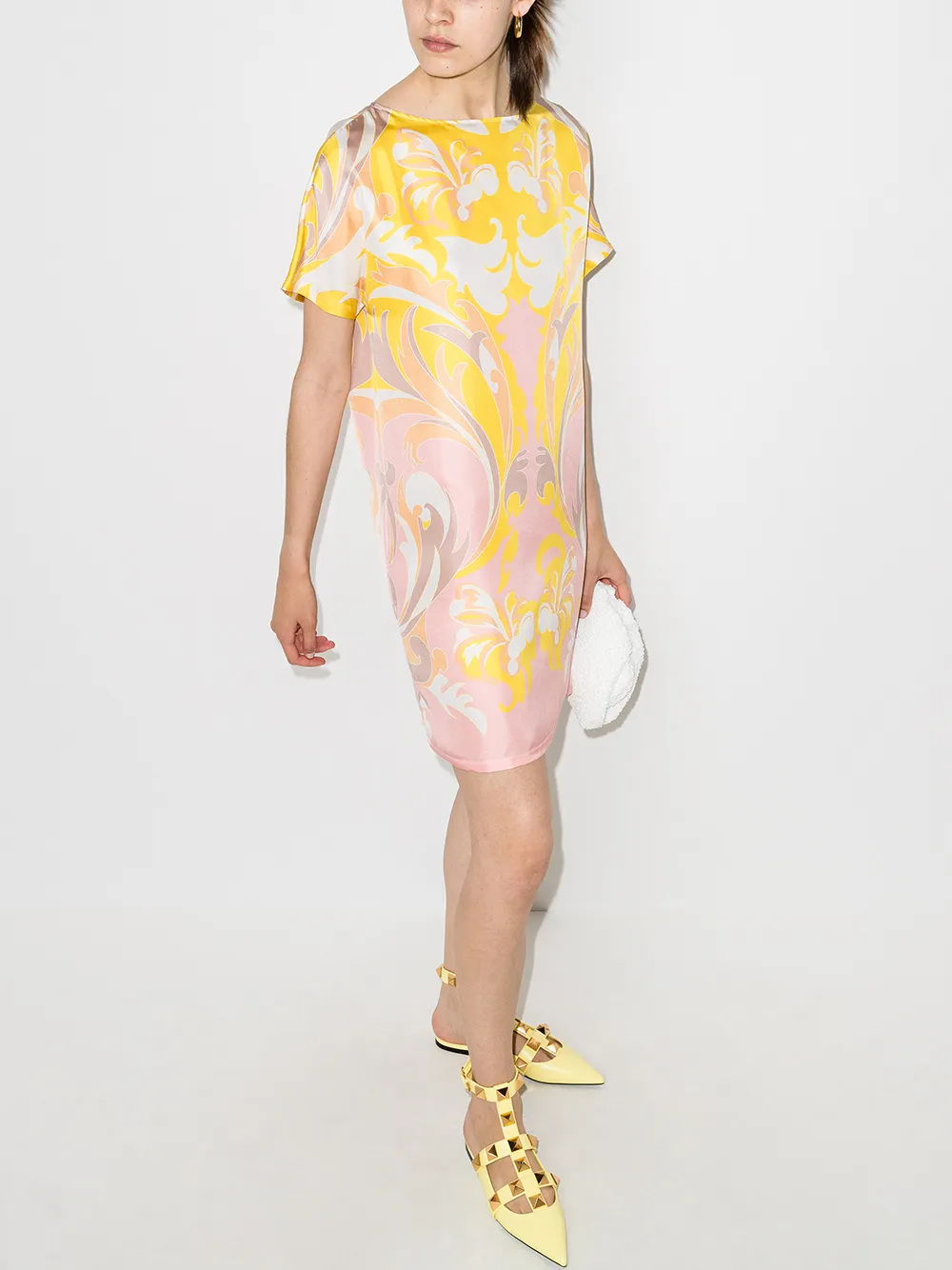 фото Emilio pucci платье с короткими рукавами и принтом tropicana