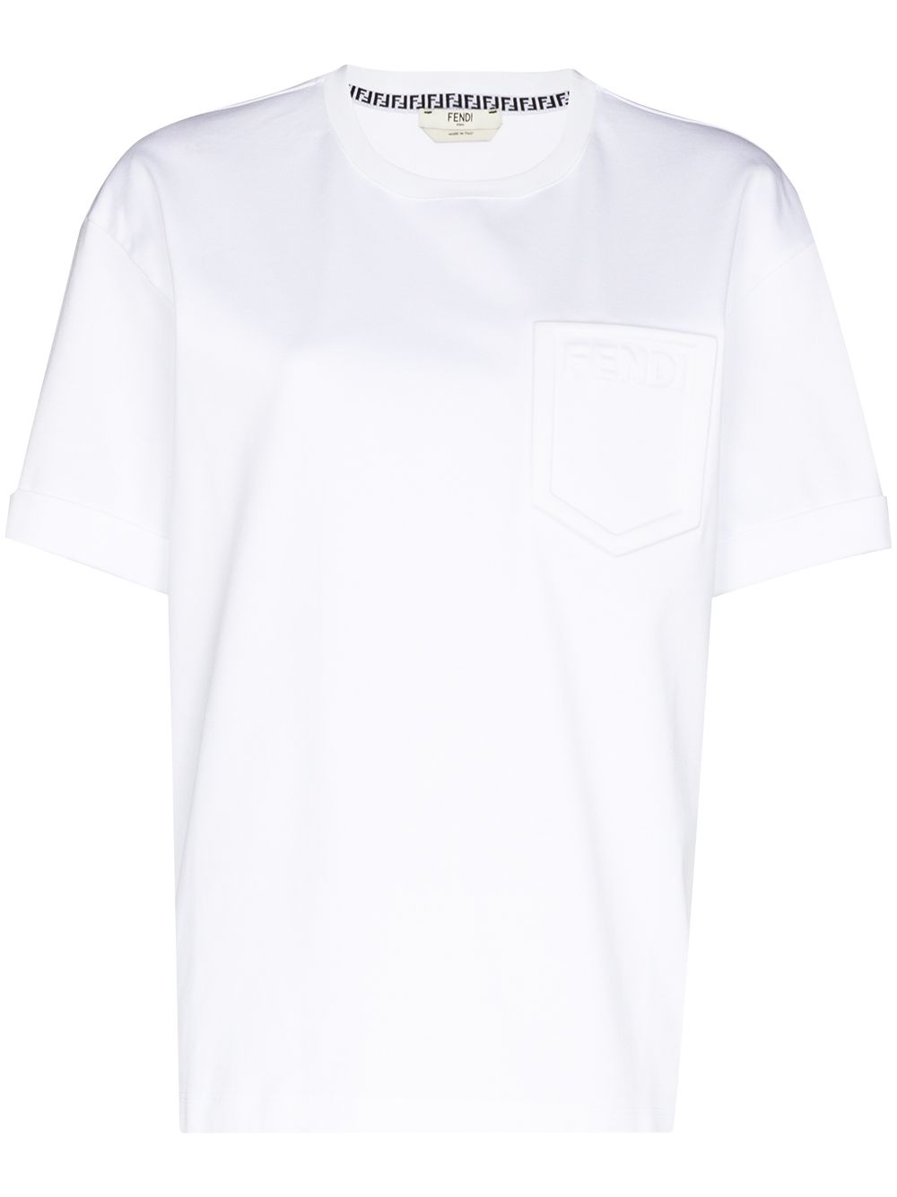 фото Fendi футболка с тисненым логотипом