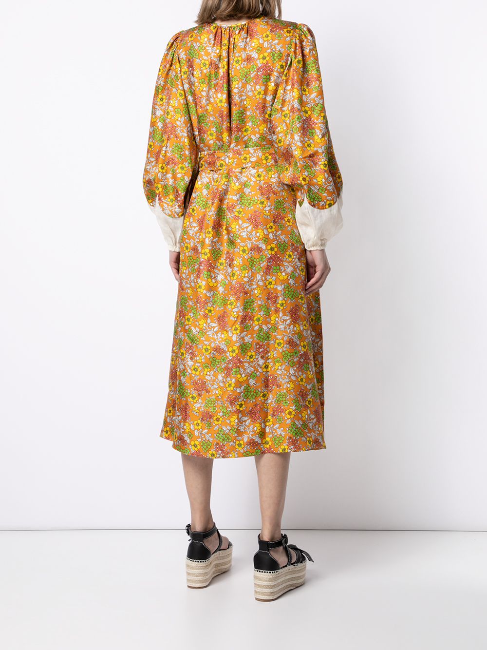 Tory Burch Wallpaper Floral Silk Dress - Farfetch