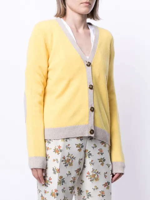 tory burch color block cashmere cardigan