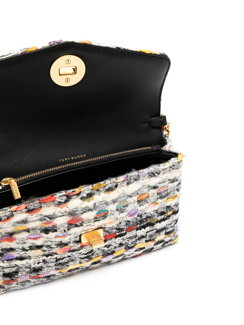 фото Tory burch твидовый кошелек kira с ремнем-цепочкой