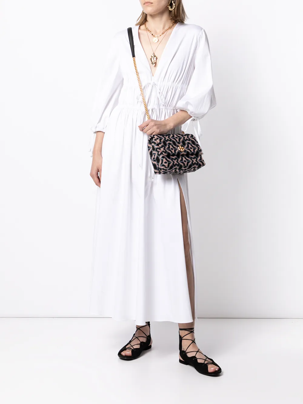 фото Tory burch маленькая сумка на плечо kira jacquard