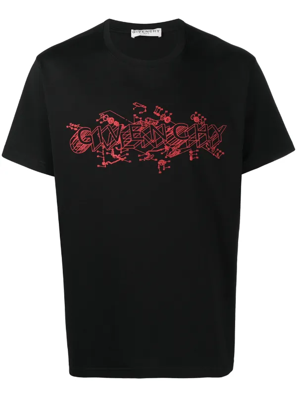 givenchy t shirt black red