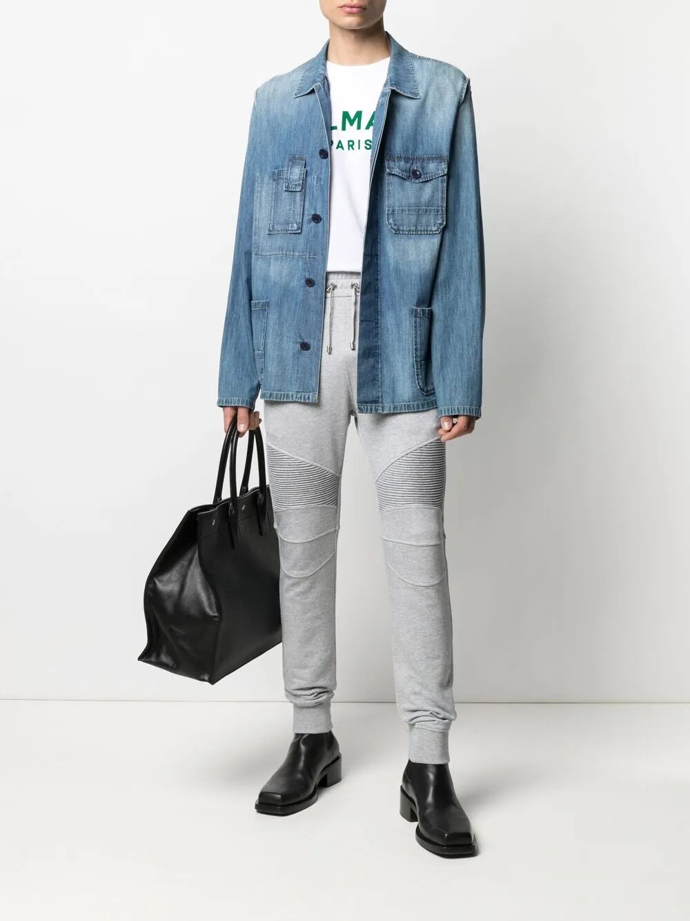 фото Balmain футболка с фактурным логотипом