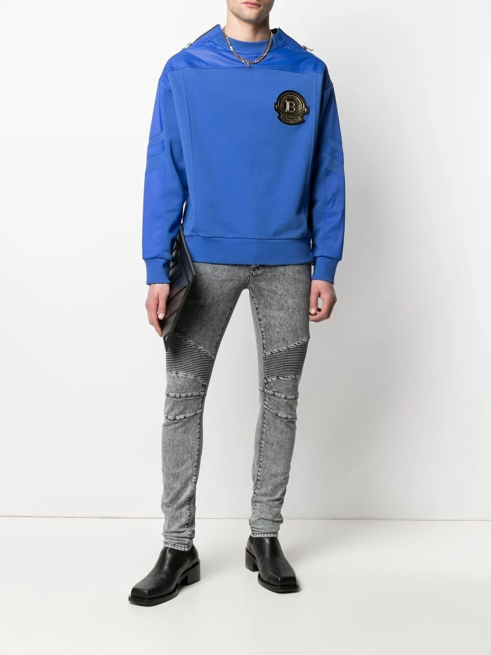 Image 2 of Balmain acid-wash skinny jeans