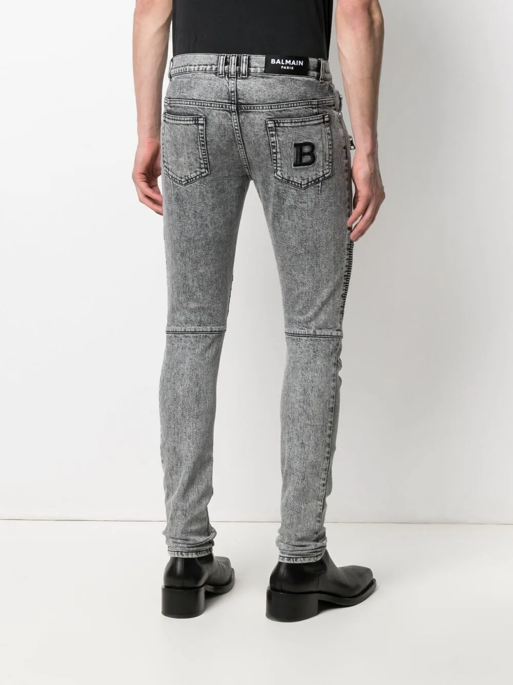 Balmain acid wash best sale jeans