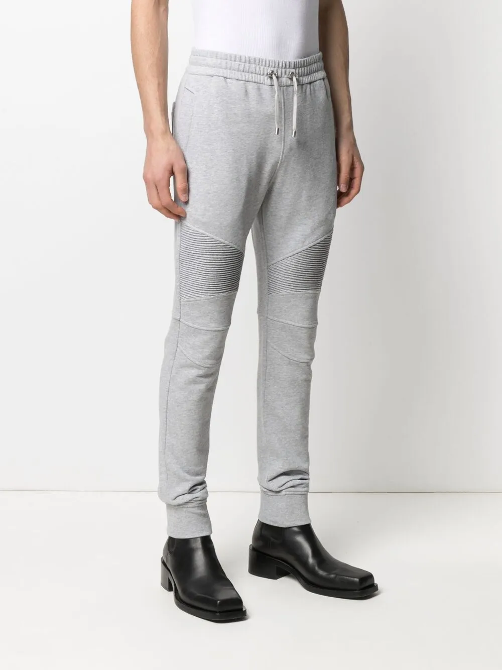 фото Balmain спортивные брюки в рубчик с логотипом