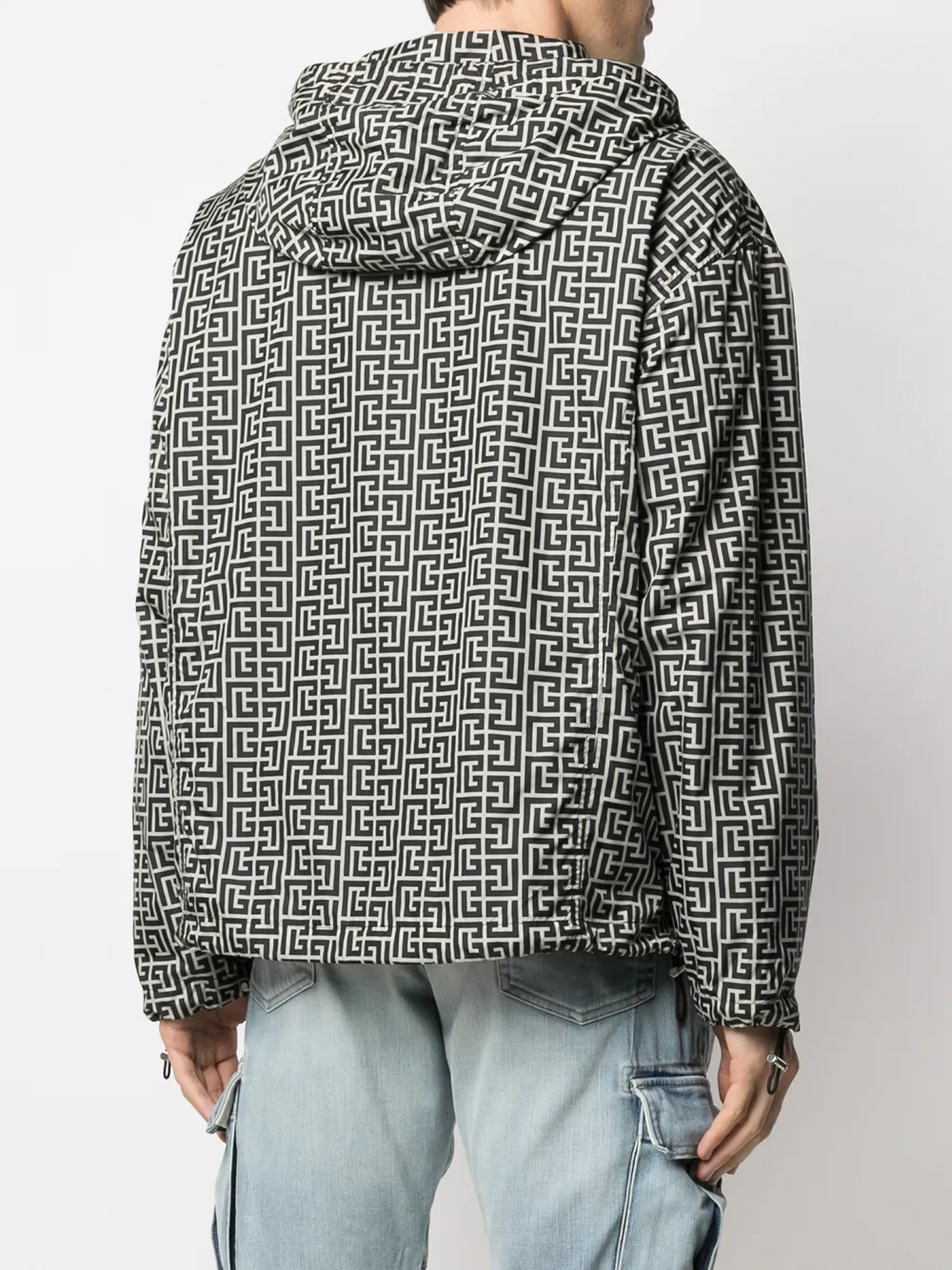 фото Balmain куртка с капюшоном и монограммой