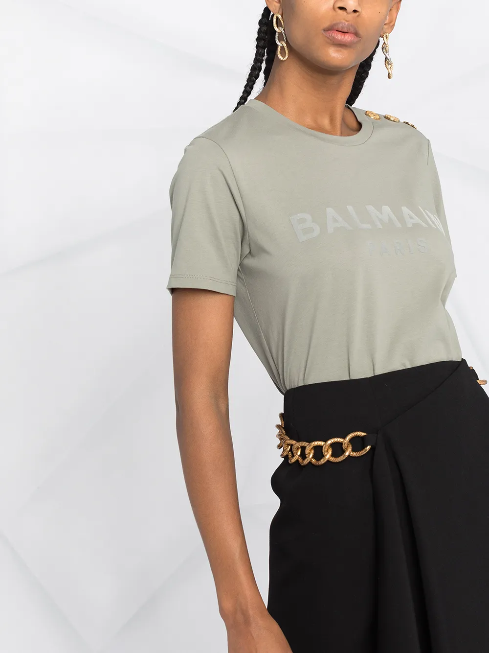 фото Balmain футболка с фактурным логотипом