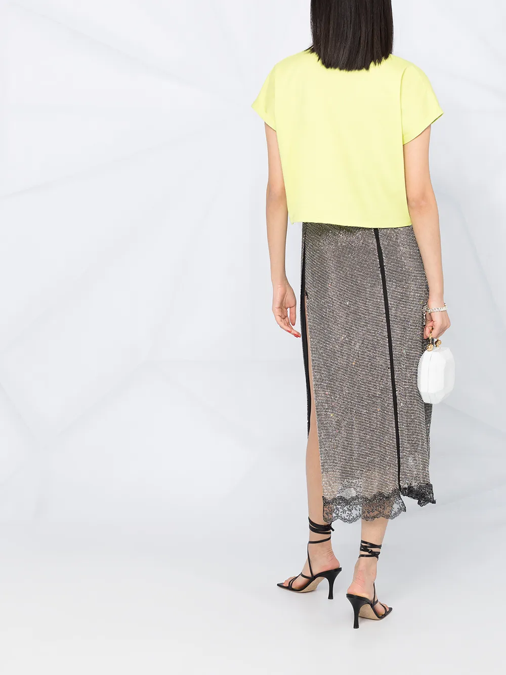 фото Balmain укороченная футболка с логотипом