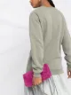 Balmain flocked logo-print sweatshirt
