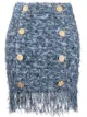Image 1 of Balmain fringed tweed skirt