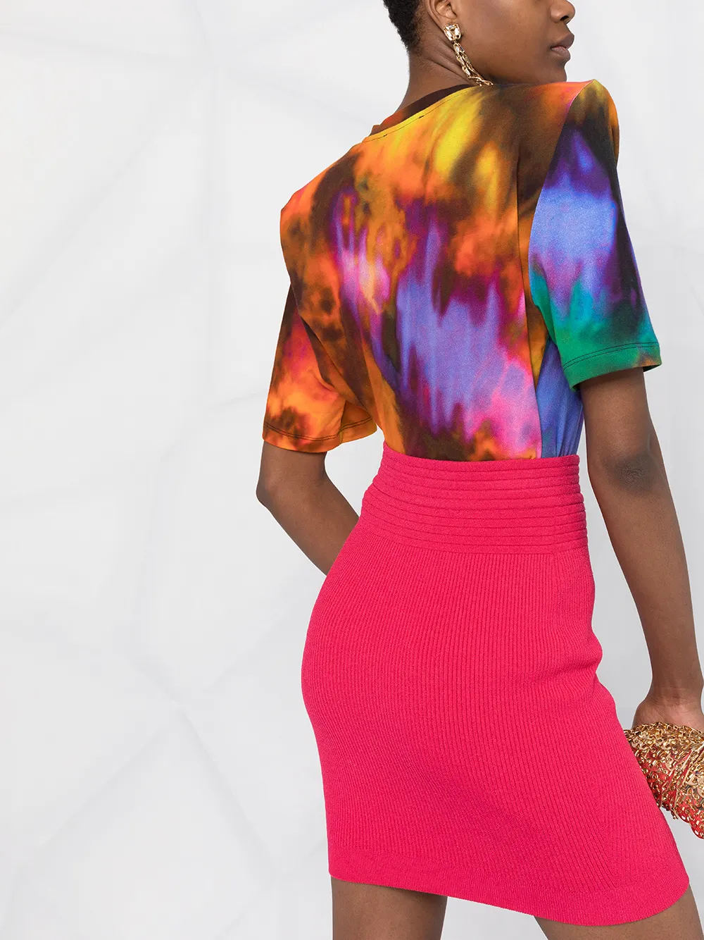 фото Balmain юбка мини с завышенной талией