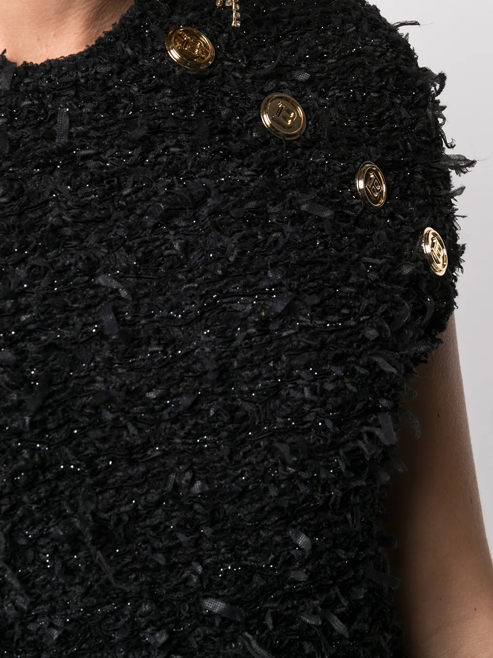 фото Balmain платье с декоративными пуговицами