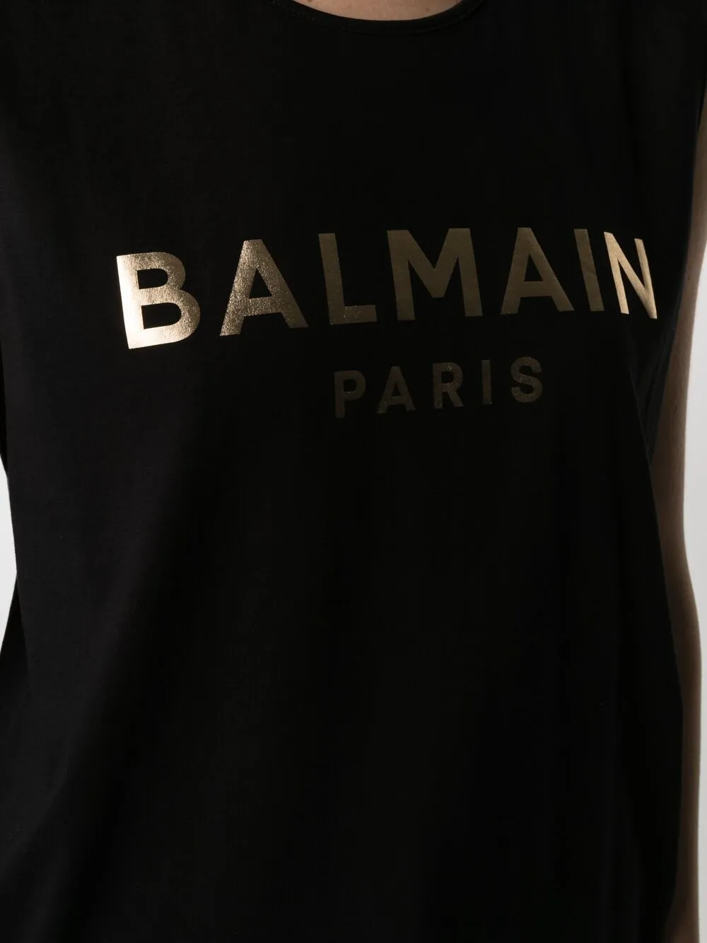 фото Balmain футболка без рукавов с логотипом