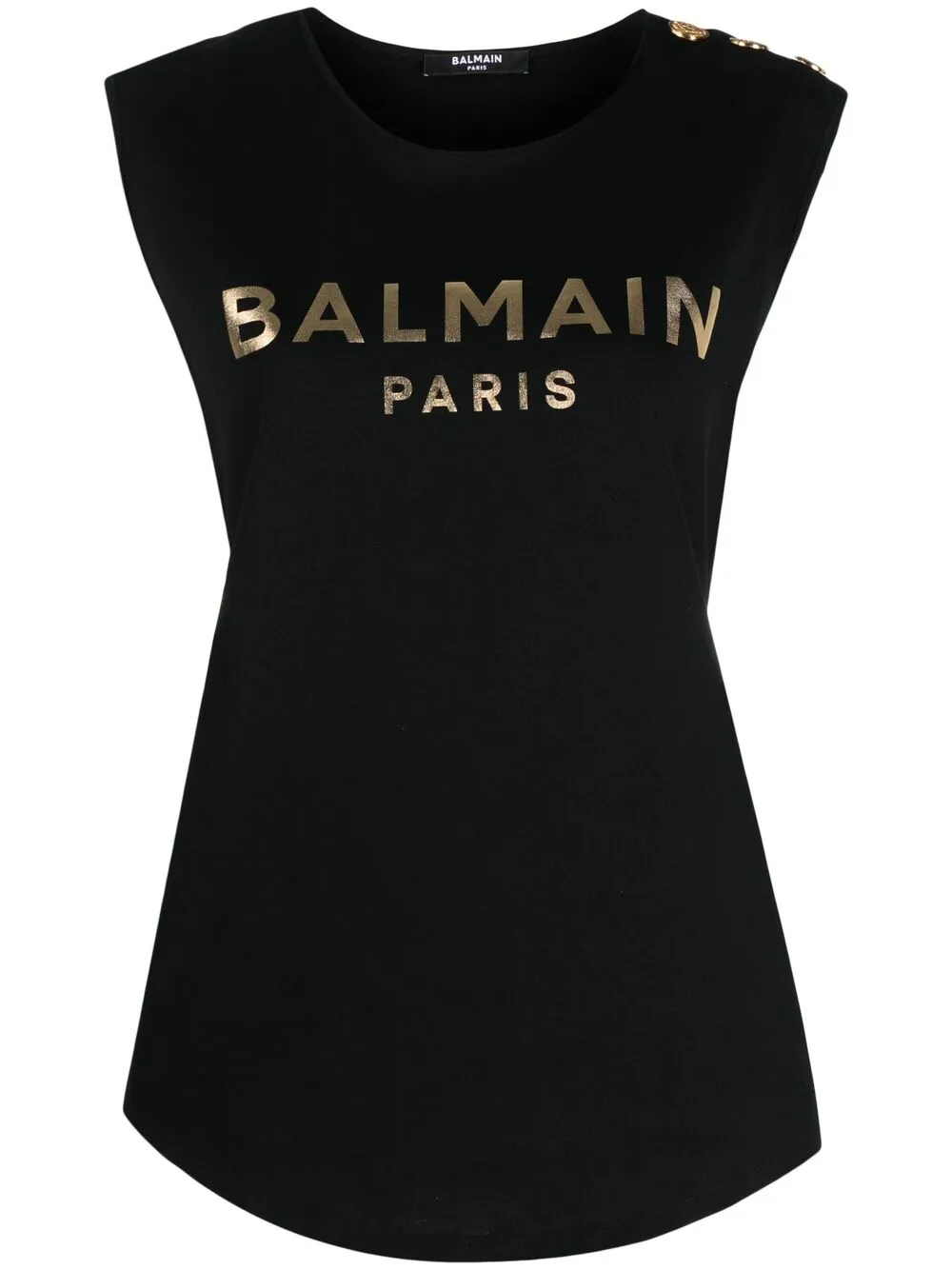 фото Balmain футболка без рукавов с логотипом