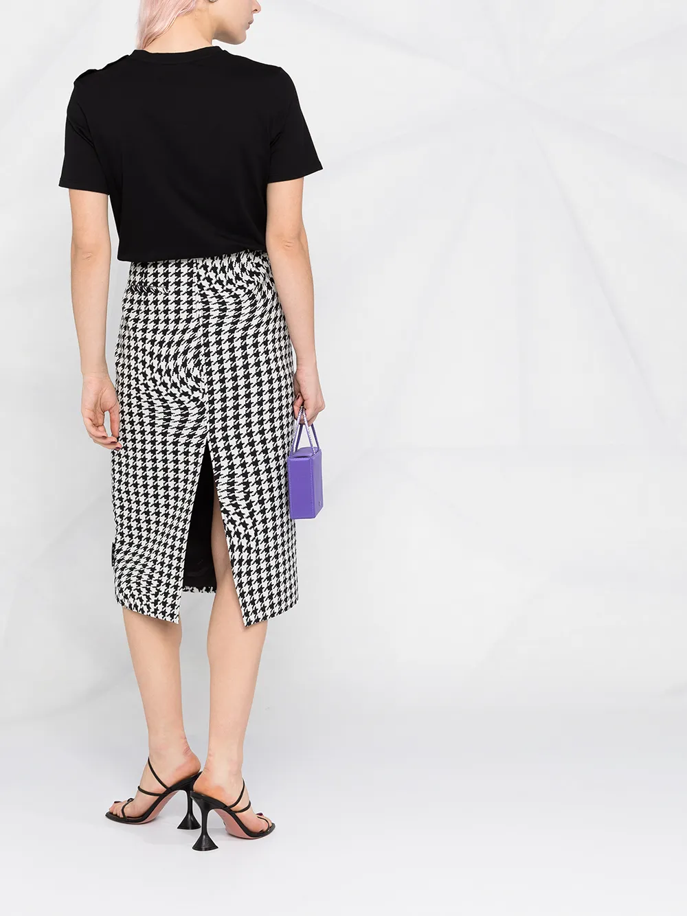 фото Balmain футболка с декоративными пуговицами и логотипом