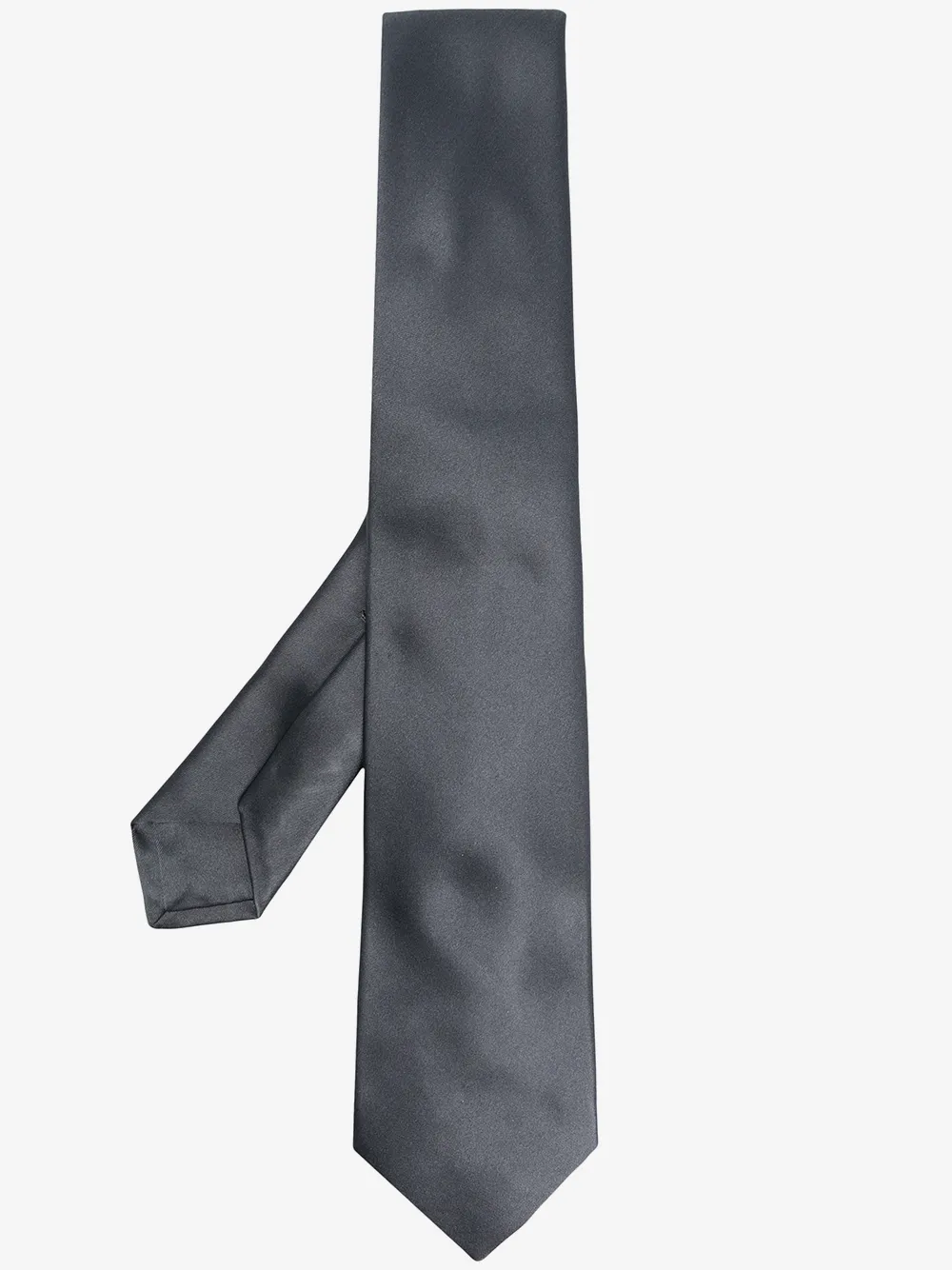 Kiton plain classic tie | Grey | Image 1
